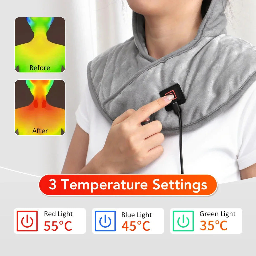 Microwavable Neck & Shoulder Heat Wrap – Stress Relief